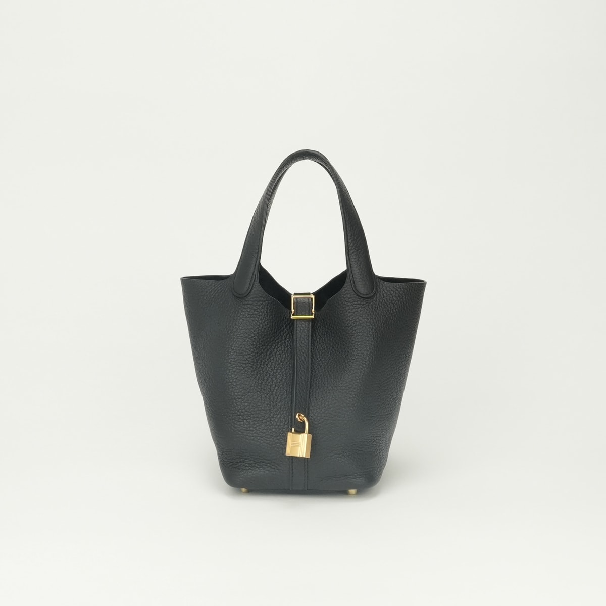 エルメス HERMES ピコタンロックPM 18 ハンドバッグ ノワール Noir ブラック Black 黒 ゴールド金具