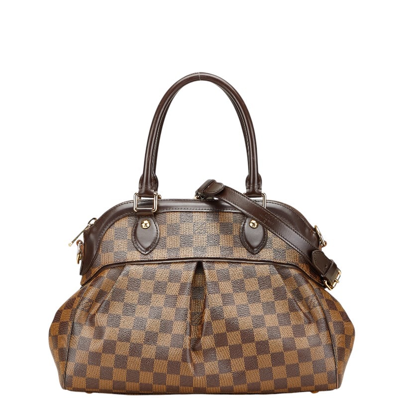 ルイ ヴィトン ダミエ トレヴィPM ハンドバッグ ショルダーバッグ 2WAY  N51997 ブラウン PVC レザー レディース LOUIS VUITTON 中古