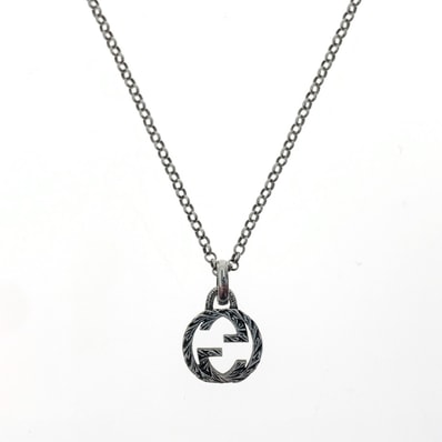 〇〇GUCCI グッチ インターロッキングG ペンダント Ag925 ネックレス 455535 J8400 0811 シルバー