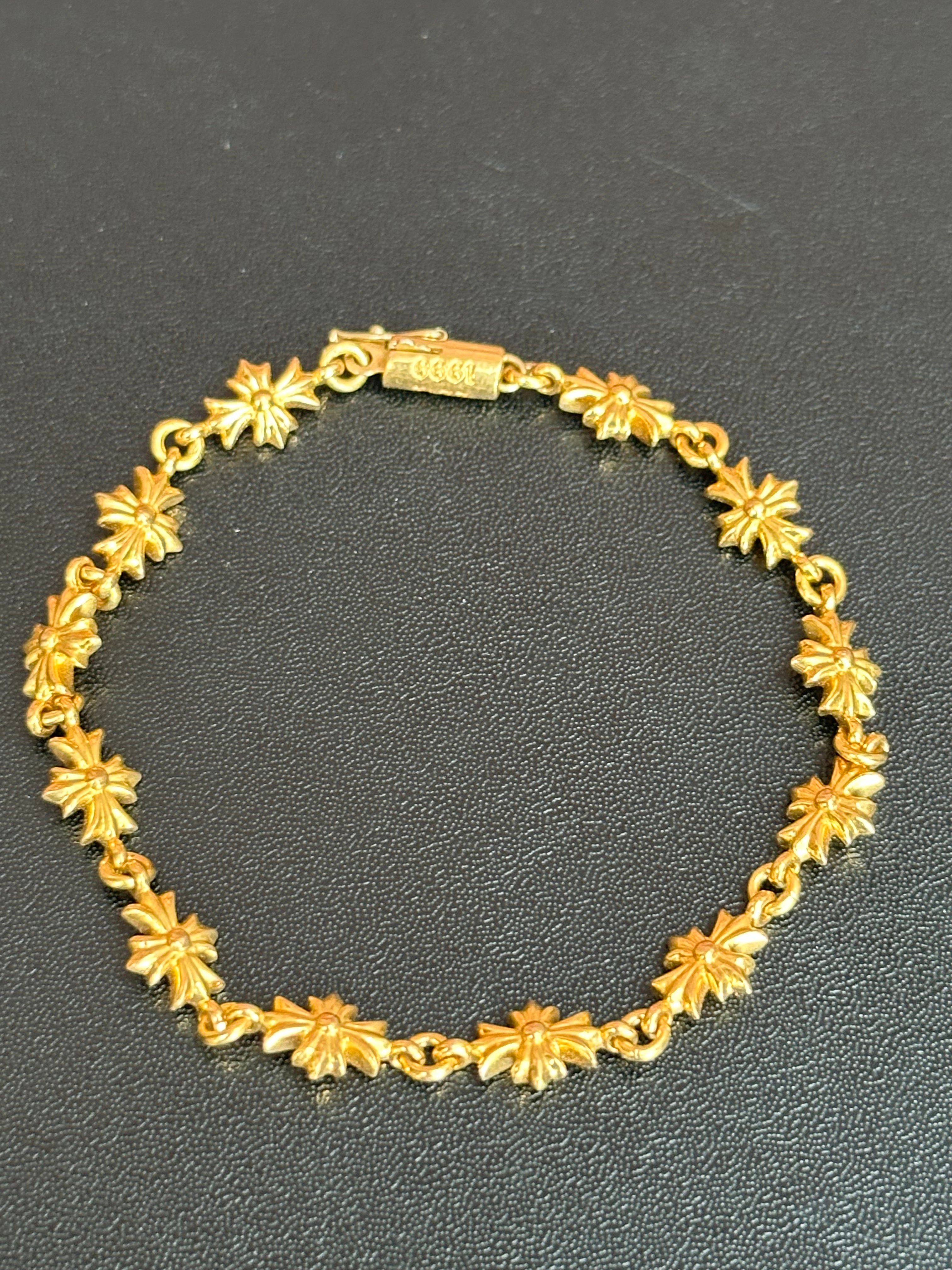 Chrome Hearts 22K Tiny E CH Plus Bracelet "Gold"