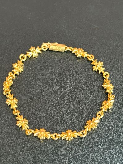 Chrome Hearts 22K Tiny E CH Plus Bracelet "Gold"