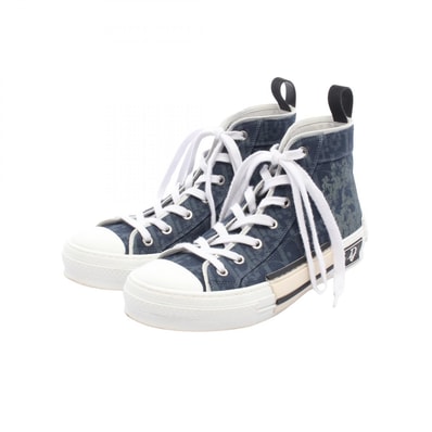 ディオール Dior DIOR × Denim Tears B23 スニーカー 靴 キャンバス メンズ ネイビー系 【中古】