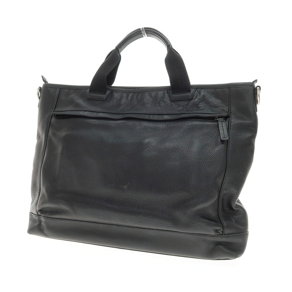 【中古】コーチ COACH レザー トートバッグ ブラック【W46xH35xD9】【メンズ】