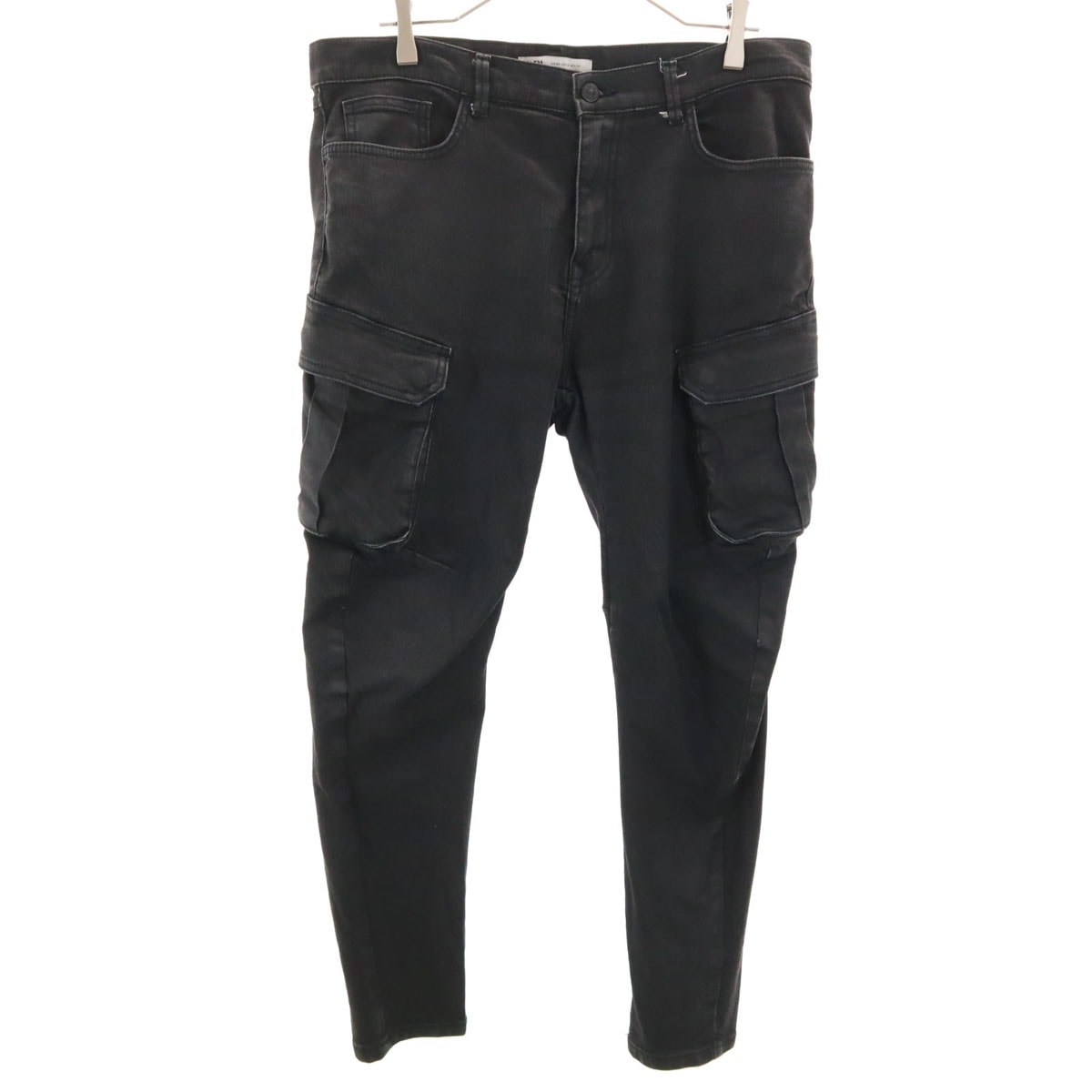 ZARA ザラ カーゴパンツ W32 ブラック ストレッチ