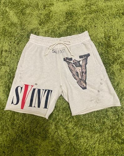 SAINT Mxxxxxx 22SS VLONE SWEAT SHORTS "Grey"