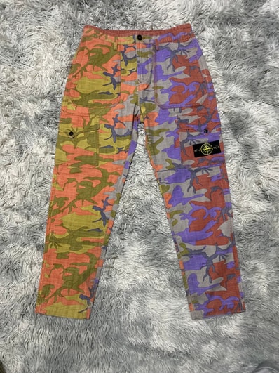 stone island heritage camo cargo pants