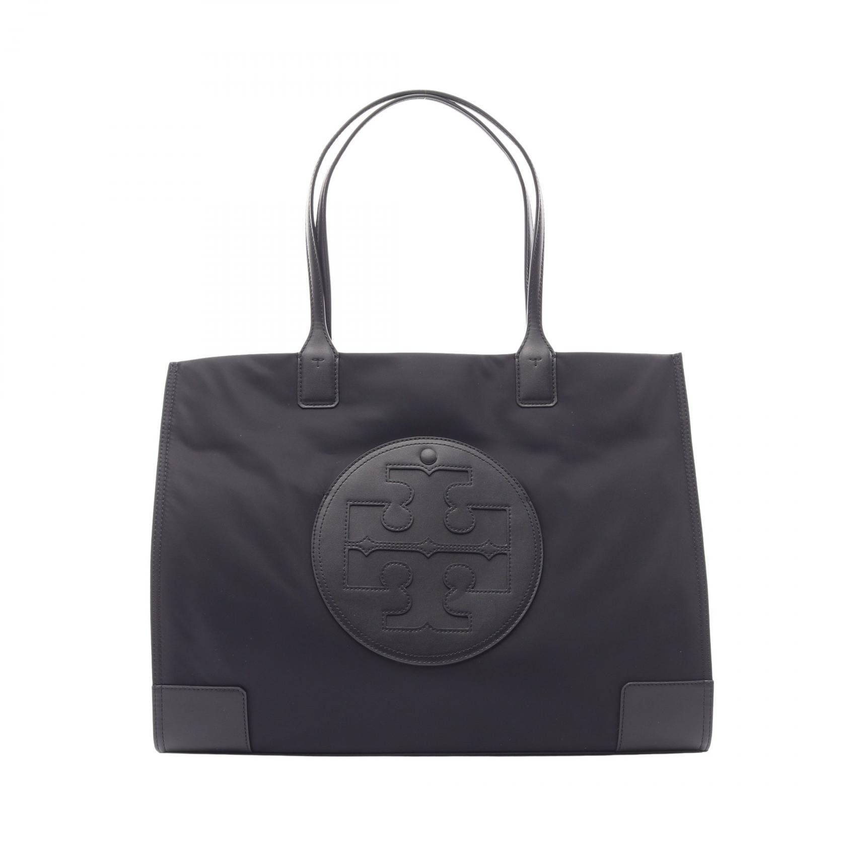 トリーバーチ Tory Burch ELLA エラ トートバッグ バッグ ナイロン フェイクレザー レディース ブラック系 87116001 【新品】