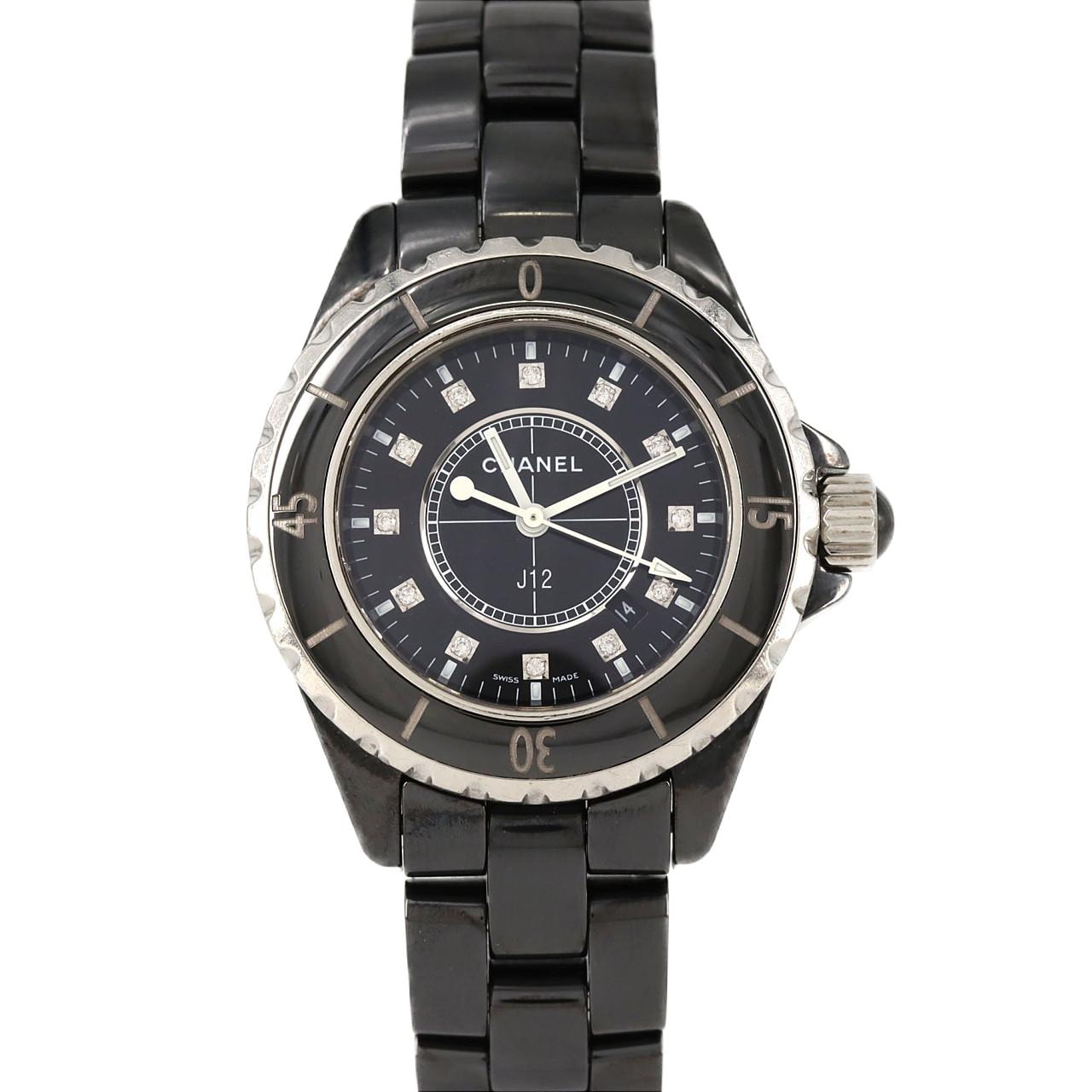 【ノーメンテナンス還元価格】シャネル J12 33mmセラミック・12P H1625 セラミック クォーツ