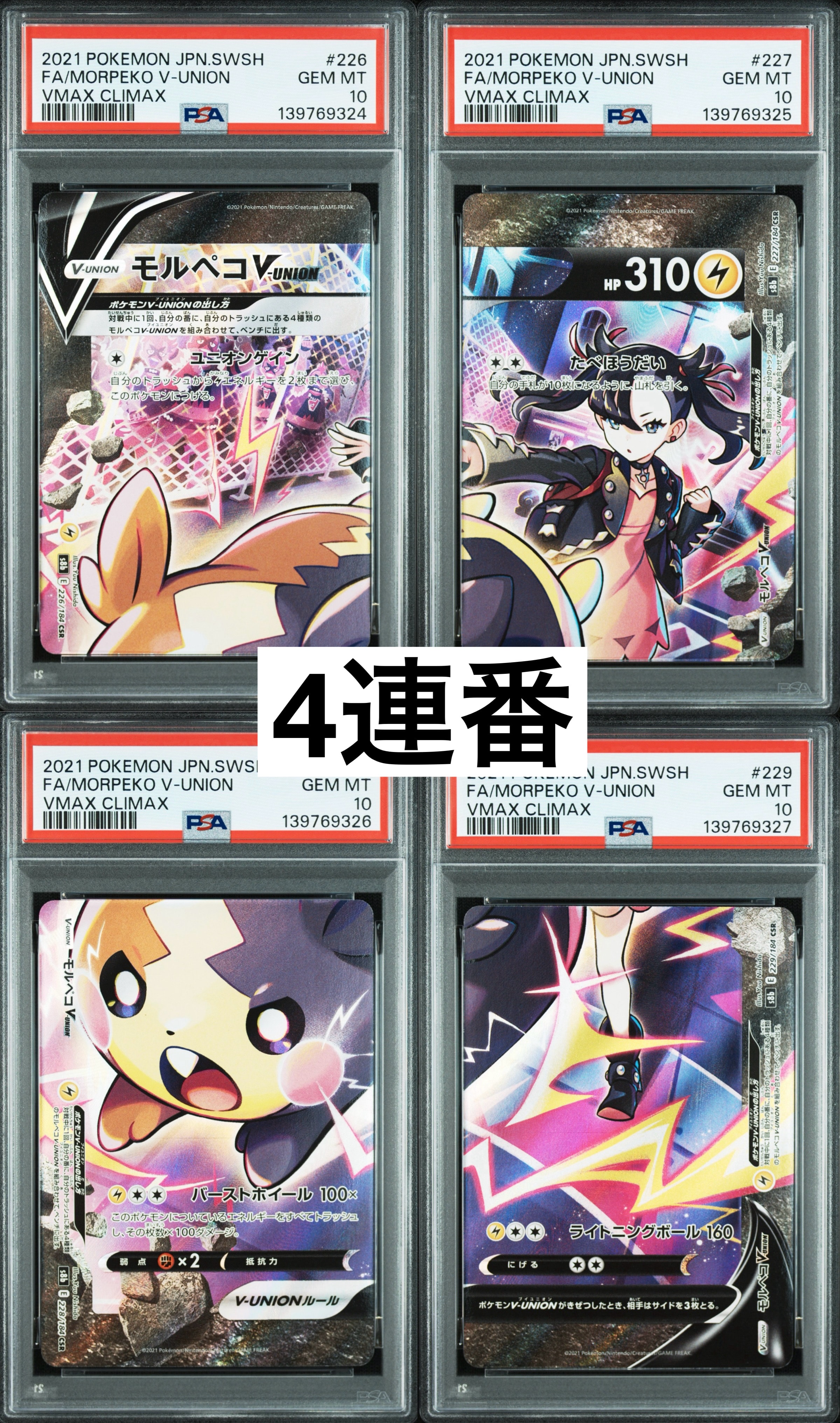 モルペコV-UNION CSR[S8b 226-229/184](ハイクラスパック「VMAXクライマックス」)