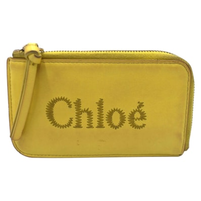 Chloe クロエ Chloé Sense イエロー レザー コインケース カードケース 600400 【中古】