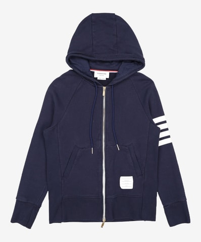 hooded zip-up