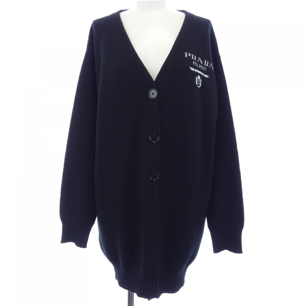 プラダ PRADA インターシャ レタリングロゴ P25I86 S212 10F4 カーディガン