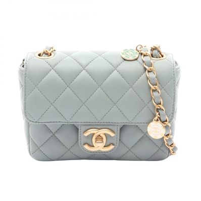シャネル CHANEL ミニマトラッセ ショルダーバッグ バッグ ラムスキン(羊革) レディース グリーン系 AS3738 【中古】