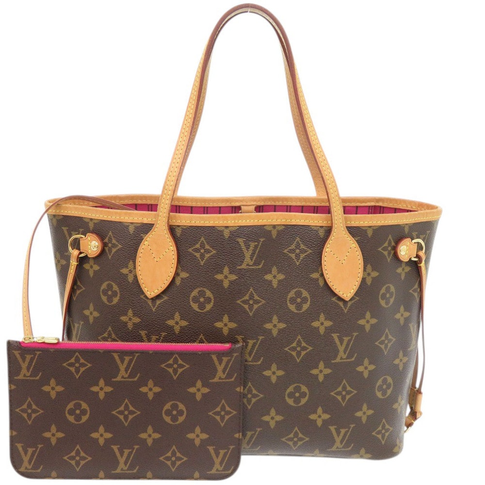 ルイ・ヴィトン モノグラム ネヴァーフルPM ポーチ付 M4124