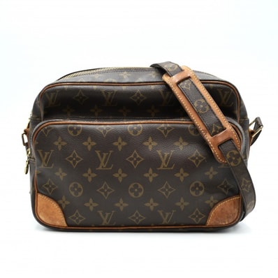 LOUIS VUITTON(ルイ・ヴィトン)ナイル モノグラム ショルダーバッグ PVC レザー ブラウン ゴールド金具 M45244【中古】