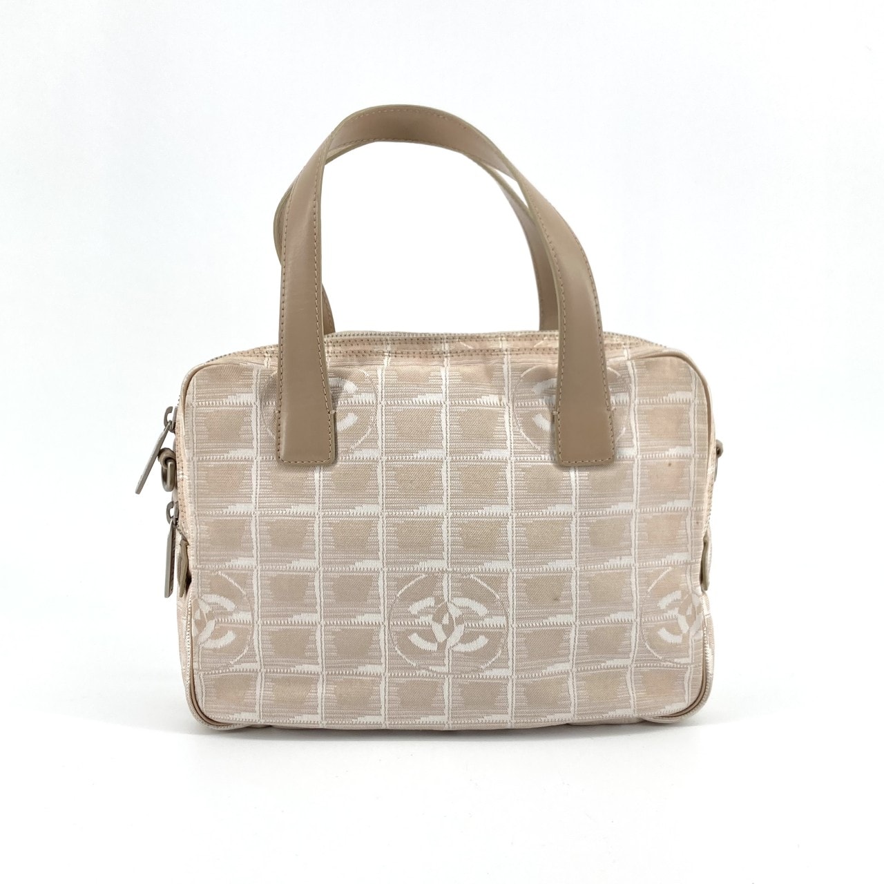 CHANEL(シャネル) ニュートラベルライン ミニ 7番台 2WAY レザー / ナイロンジャガード A15973 ハンドバッグ ベージュ