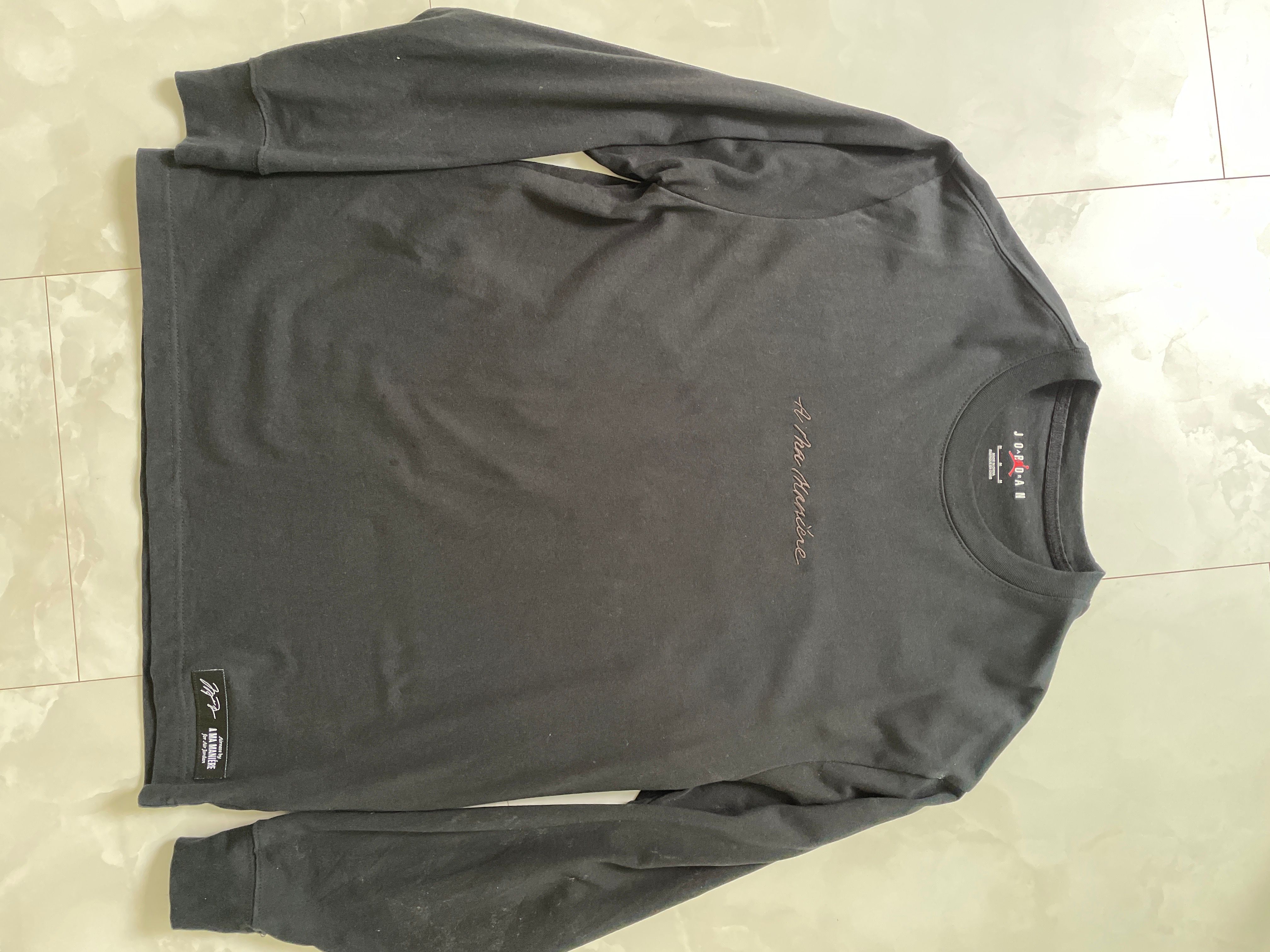 Jordan A ma maniere Long sleeve Tee "Black"