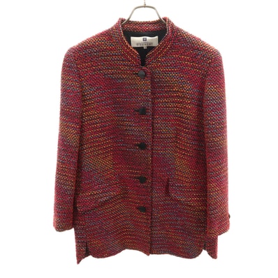 GIVENCHY ジバンシィ 90s 日本製 オールド ファンシーツイード ジャケット 46 レッド