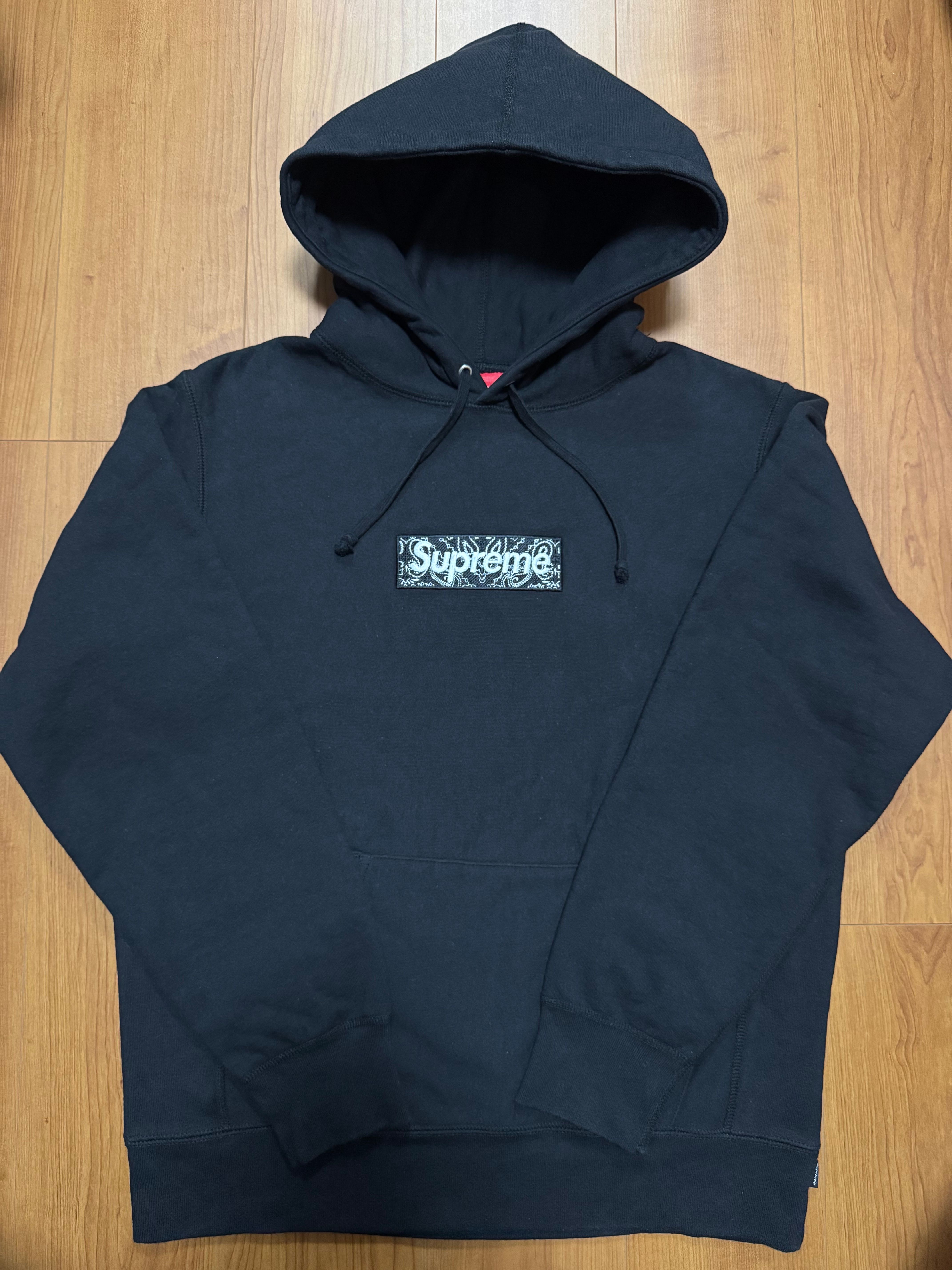 Supreme Bandana Box Logo Hooded Sweatshirt "Black"