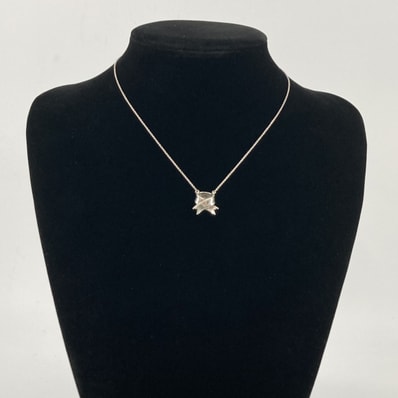 TIFFANY&Co.(ティファニー) ヴィンテージクロスリボン Ag925 ネックレス 3.78g シルバー
