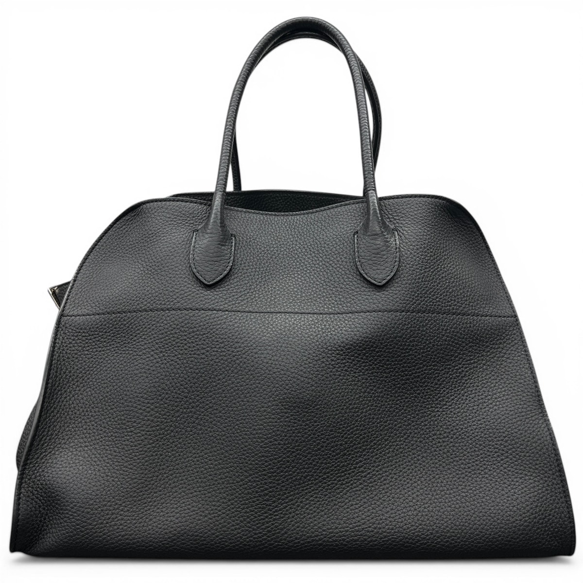 THE ROW 美品 ザロウ Soft Margaux 15 ソフト マルゴー 15 トートバッグ レザー ブラック ハンドバッグ ショルダーバッグ レディース メンズ ユニセックス ABランク 中古 鑑定済 ザロウバッグ