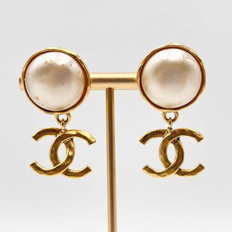 C (やや傷や汚れあり)】CHANEL（シャネル）ココマーク パール 