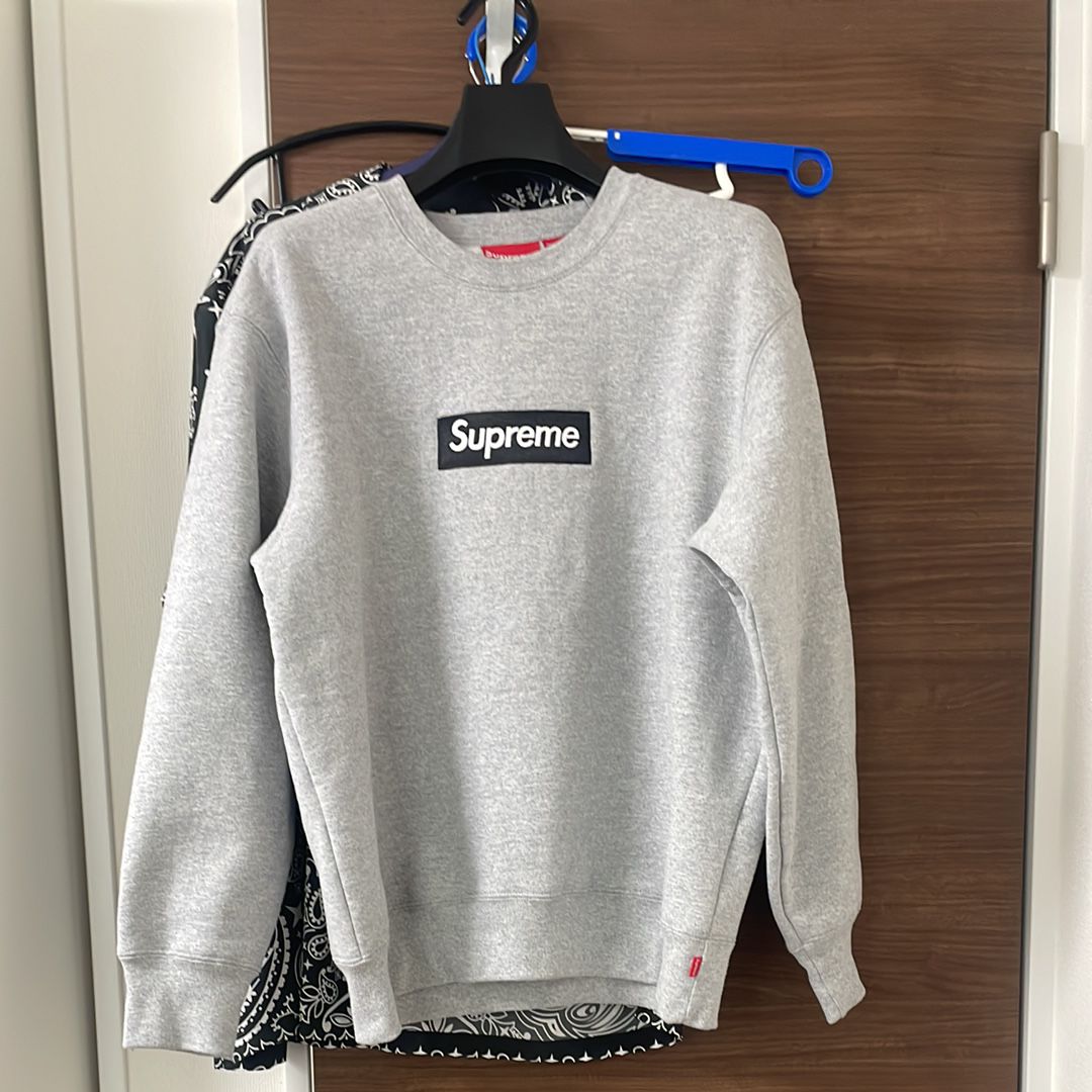 Supreme Box Logo Crewneck "Heather Grey" (22FW)