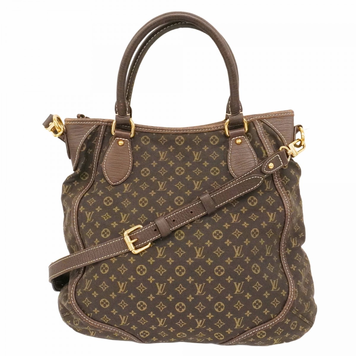 【6dc3556】ルイヴィトン ハンドバッグ モノグラム・ミニラン ブザスアンジュール M95617 エベヌ 2wayバッグ【中古】レディース