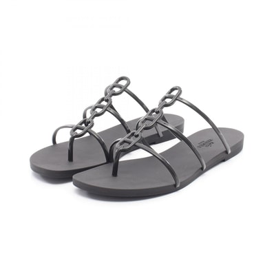 エルメス HERMES ミコノス サンダル 靴 ラバー レディース ブラック系 【中古】