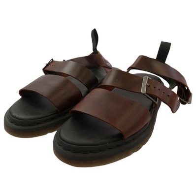 Dr.Martens ドクターマーチン サンダル AW006 レザー ストラップ メタルバックル付き サンダル シューズ ブラウン系 UK9【中古】
