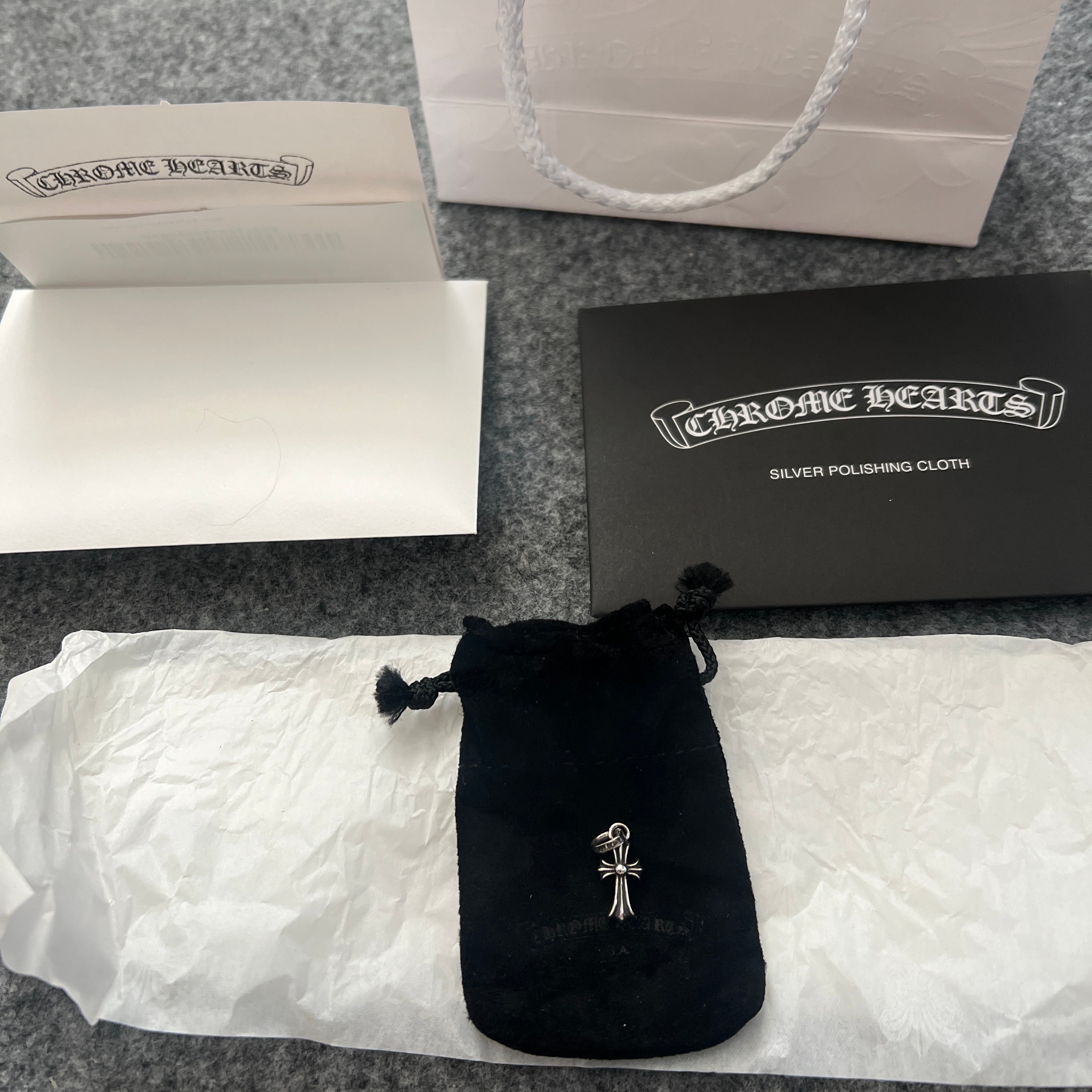 Chrome Hearts CH Cross Baby Fat Charm "Silver"