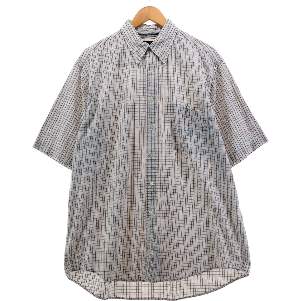古着 90年代 ノーティカ NAUTICA 半袖 ボタンダウン チェックシャツ メンズL相当 ヴィンテージ/eaa543767