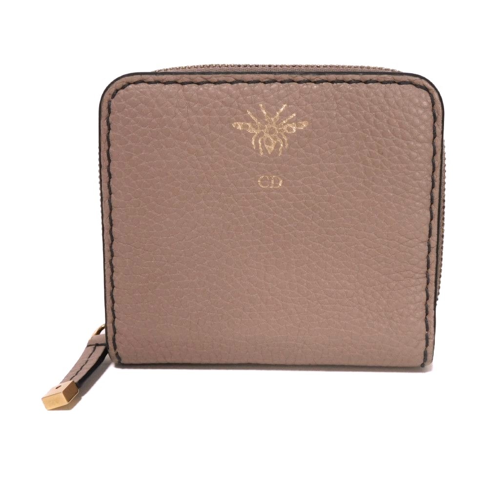 Dior ビー コンパクト ジップ ウォレット 二つ折り財布 CDロゴ S800