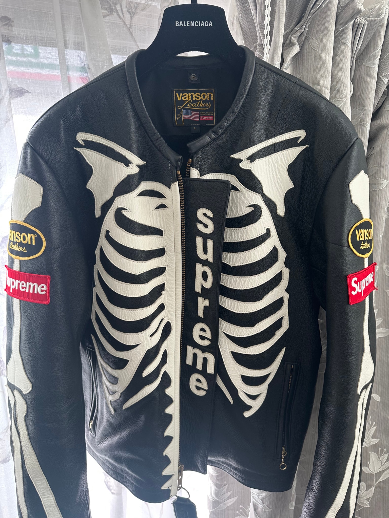 Supreme x Vanson Leather Bones Jacket "Black"