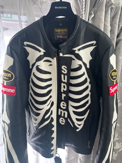 Supreme x Vanson Leather Bones Jacket "Black"