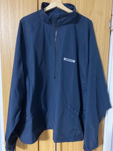 FEAR OF GOD ESSENTIALS / SSENSE Half Zip Track Jacket "Dark Navy"