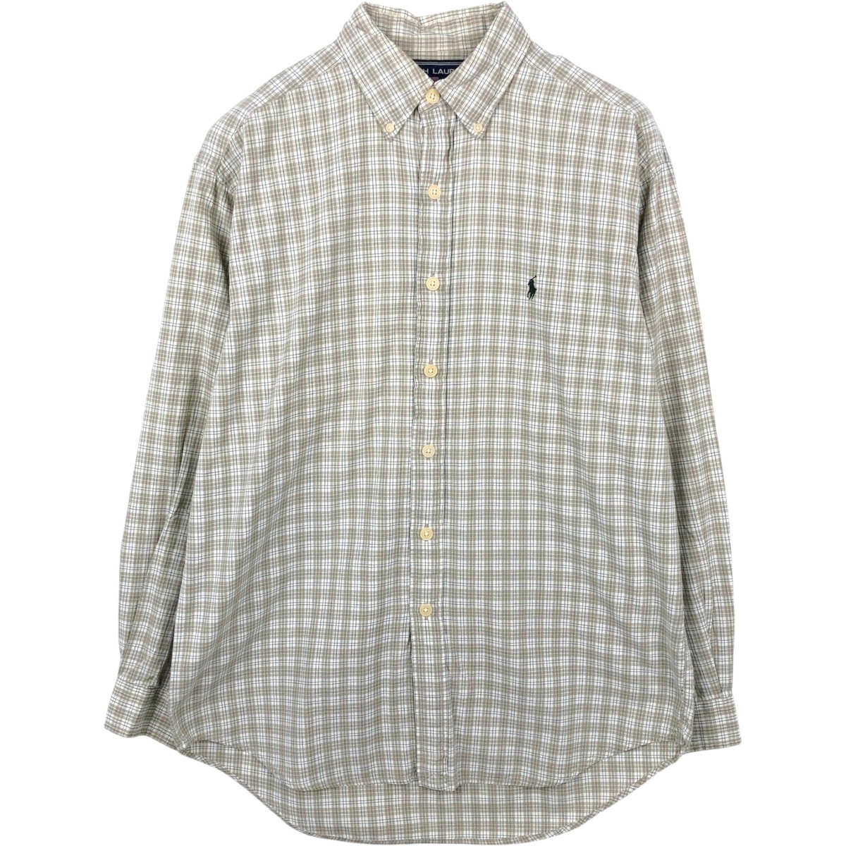 古着 ラルフローレン Ralph Lauren SPORT 長袖 ボタンダウンチェックシャツ メンズM相当/eaa666338