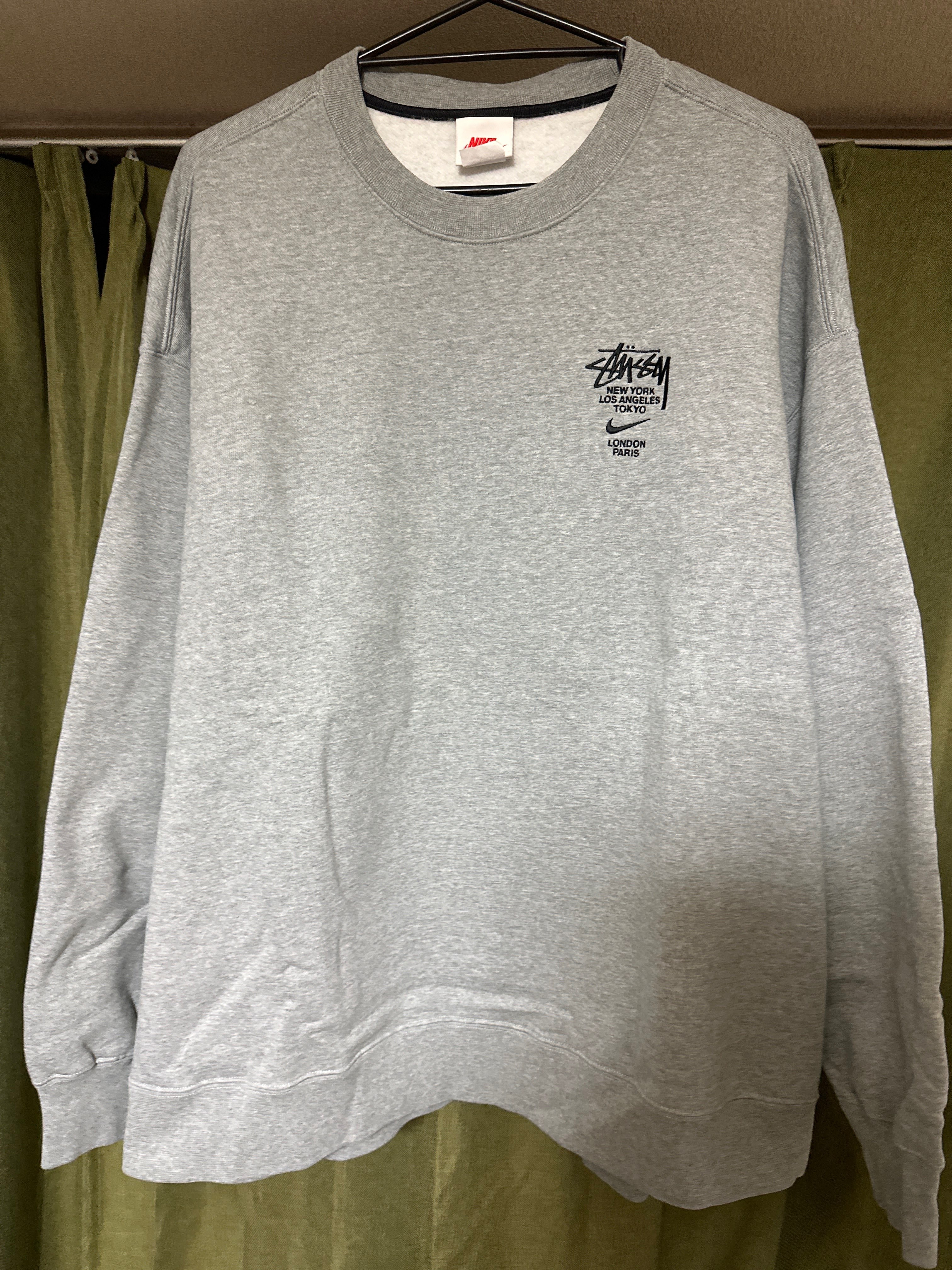 Nike x Stussy International Crewneck Sweatshirt (US Size) "Grey" DC4198-050