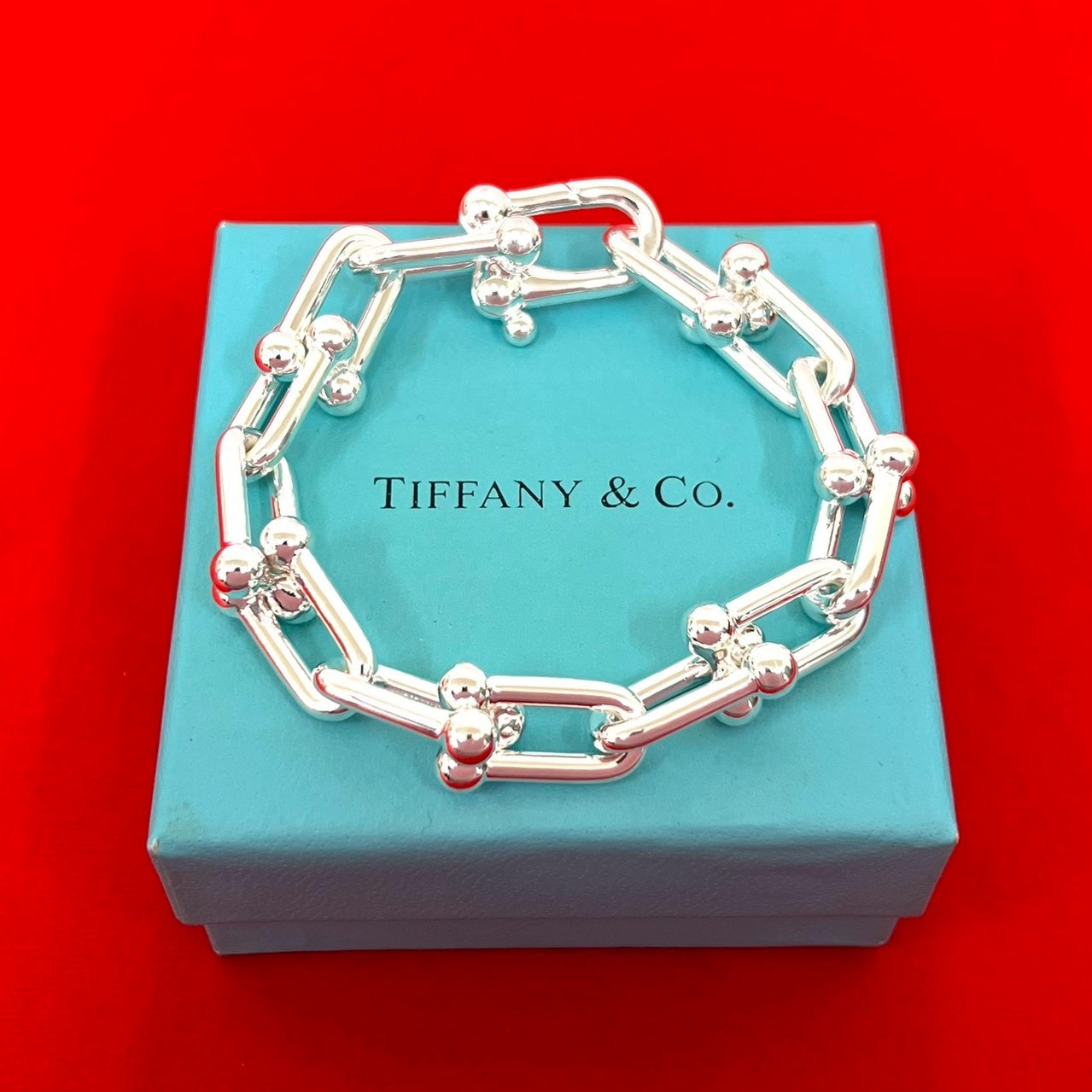 TIFFANY&Co. ティファニー ハードウェア ラージ リンク シルバー925 ブレスレット シルバー
42757