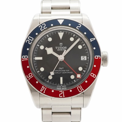 ★最終価格★SALE【6wgb0082】チュードル ブラックベイGMT 79830RB 黒文字盤【中古】腕時計 メンズ