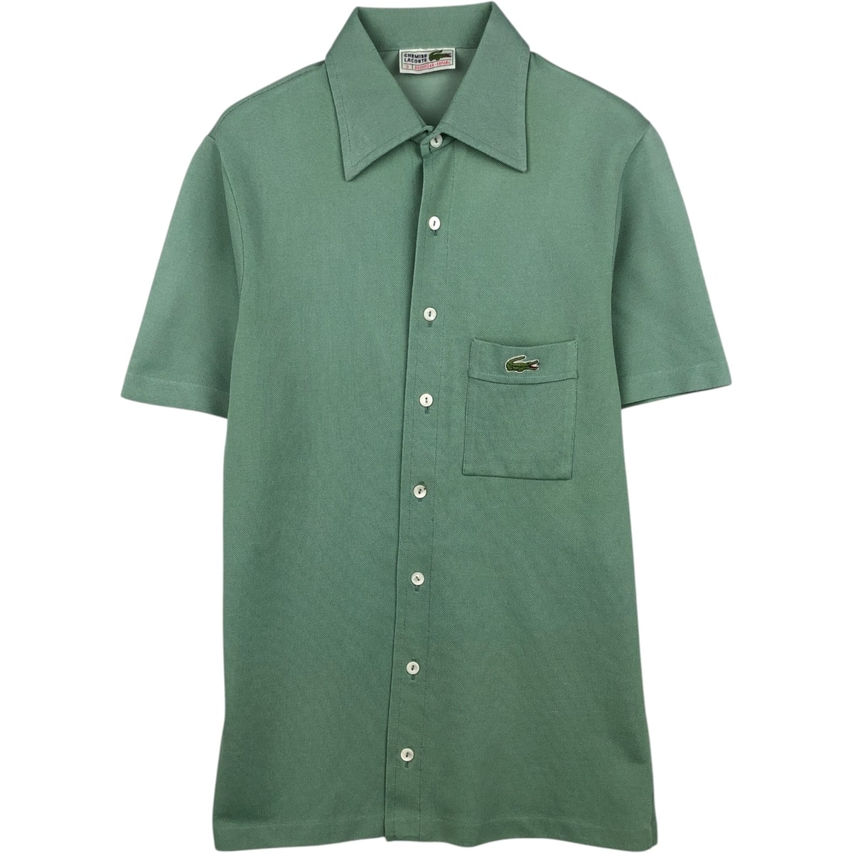B (目立った傷や汚れなし)】古着 70年代 ラコステ LACOSTE CHEMISE