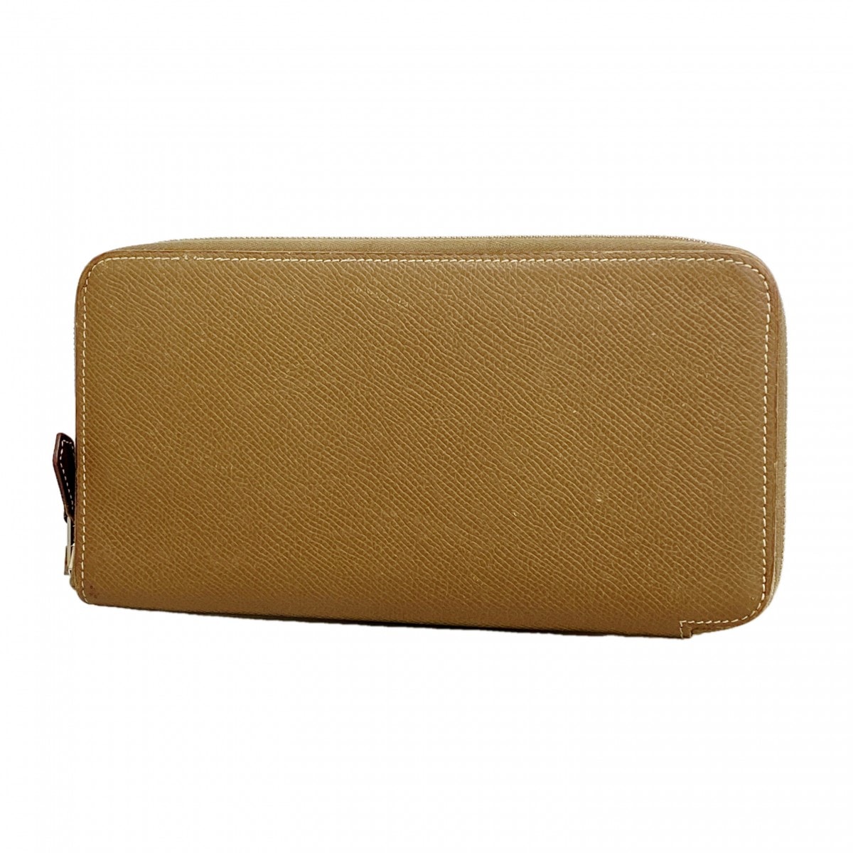 ★SALE【6fb3125】エルメス 長財布 アザップロングシルクイン ヴォーエプソン エトゥープ シルバー金具 C刻印【中古】レディース