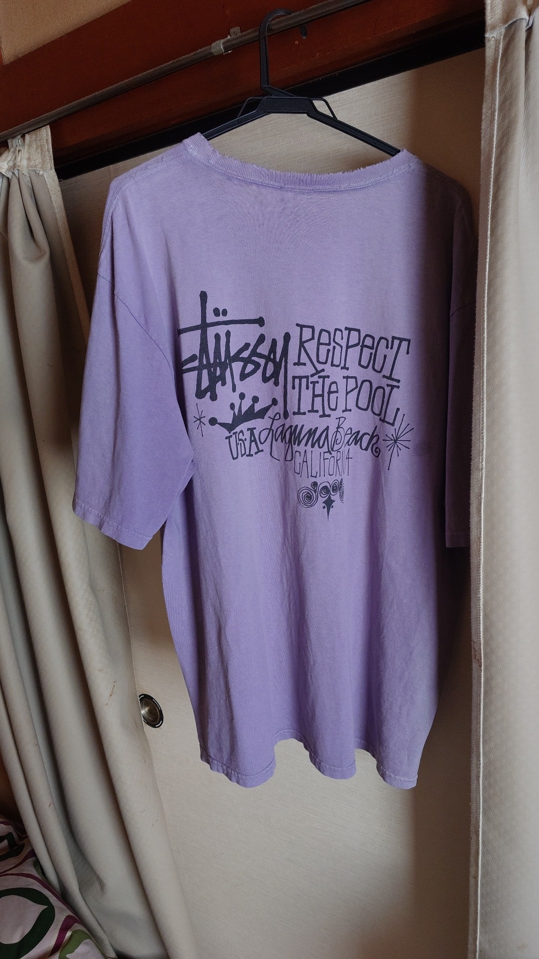 Stussy Respect The Pool Tee Pigment Dyed "Grape"