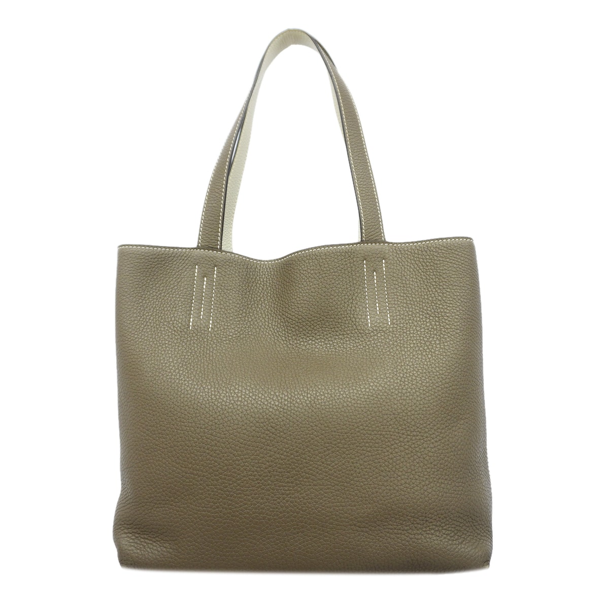 ★最終価格【6id5657】エルメス トートバッグ ドゥブルセンス28 トリヨンクレマンス エトゥープ ブルーペール Y刻印【中古】レディース