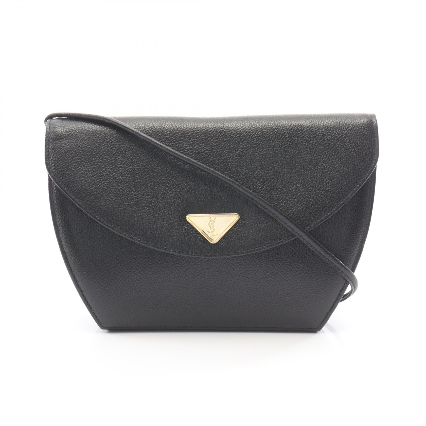サンローランパリ SAINT LAURENT PARIS ヴィンテージ ショルダーバッグ バッグ レザー レディース ブラック系 【中古】