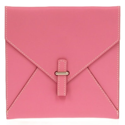 エルメス ポシェットビアンカ レザー ピンク ホワイト □