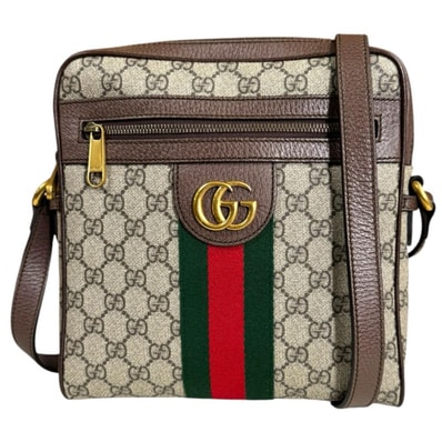 グッチ オフィディア ショルダーバッグ GGスプリームキャンバス 547926 ブラウン レディース GUCCI 中古