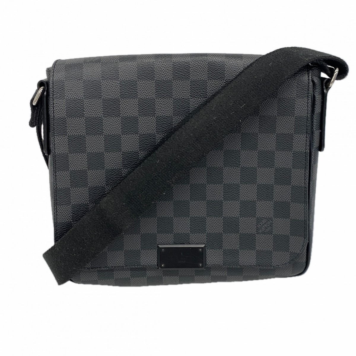 【6ce6330-k】ルイヴィトン ショルダーバッグ ダミエ・グラフィット ディストリクトPM N41260 ブラック グレー【中古】メンズ