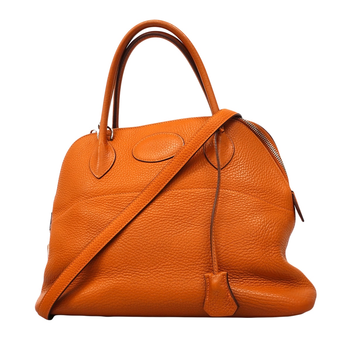 ★SALE【6fa1917】エルメス ハンドバッグ ボリード31 トリヨンクレマンス オレンジ シルバー金具 □J刻印【中古】レディース