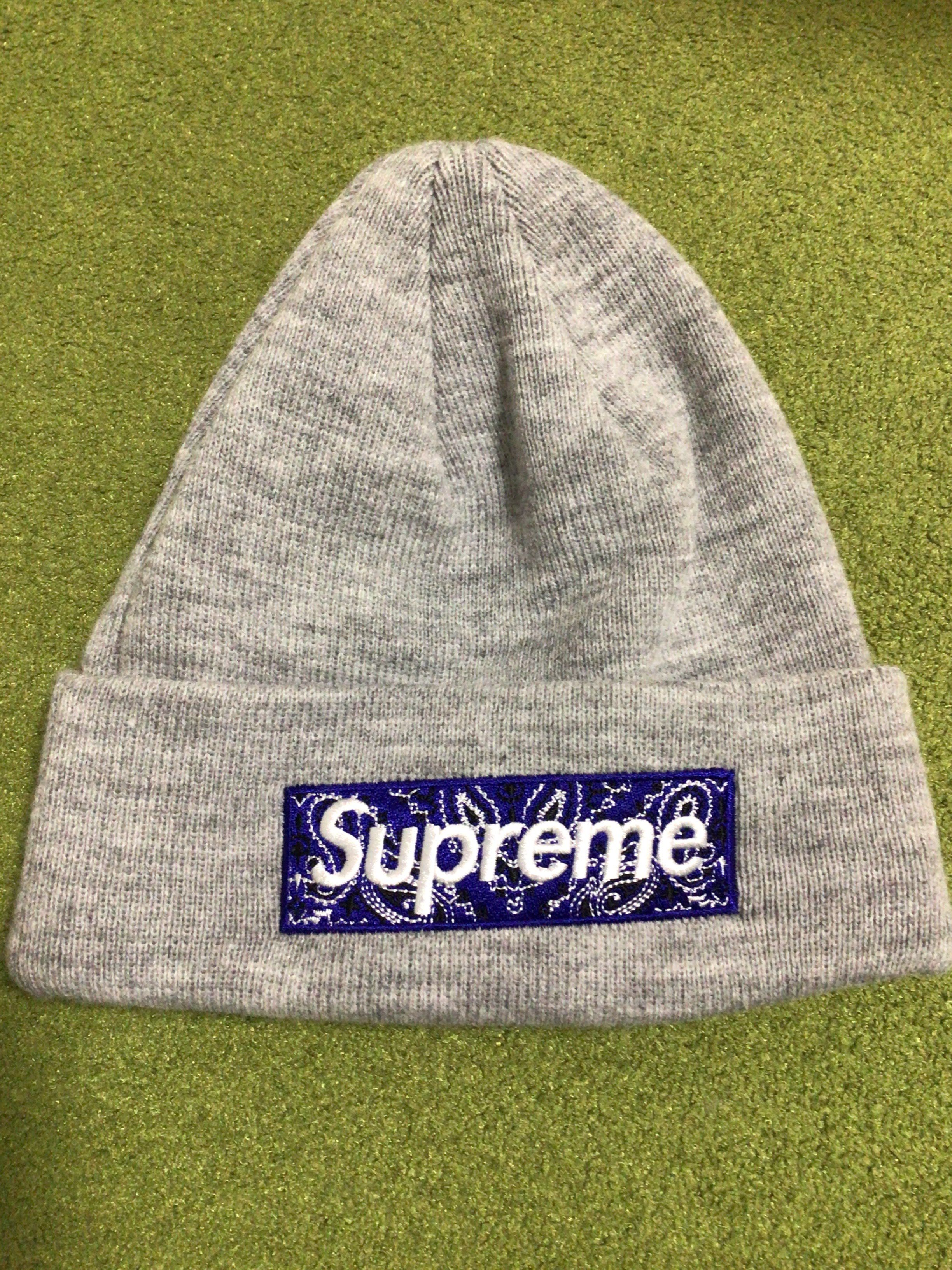 Supreme New Era® Box Logo Beanie "Grey"